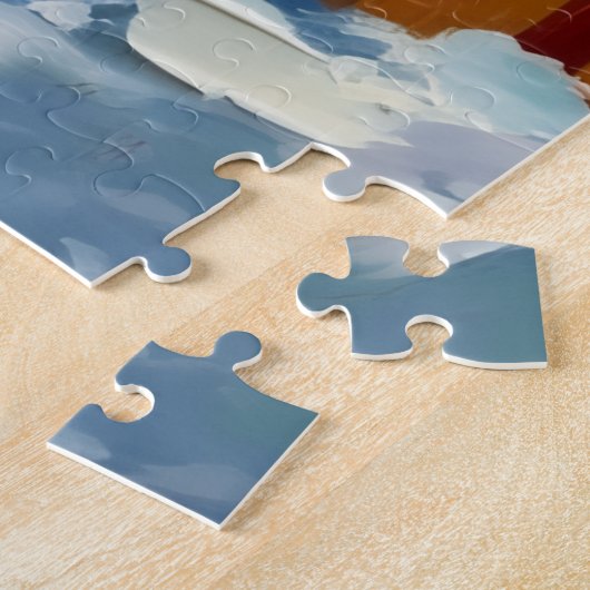 German Shepherd Christmas Santa Bag Adventure ジグソーパズル (側面)