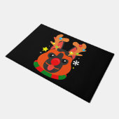 German Shepherd Cute Christmas ドアマット (アングル)