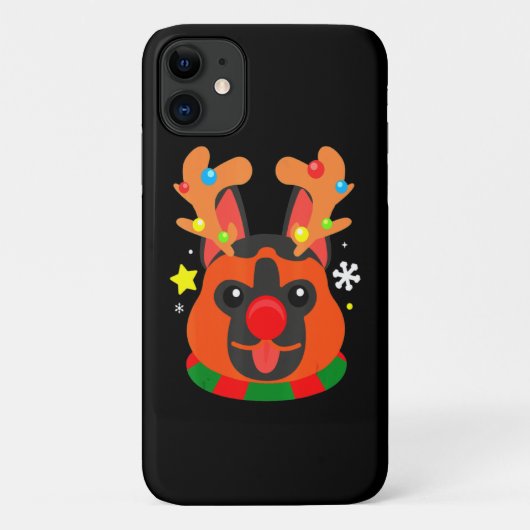German Shepherd Cute Christmas Case-Mate iPhoneケース (裏面)
