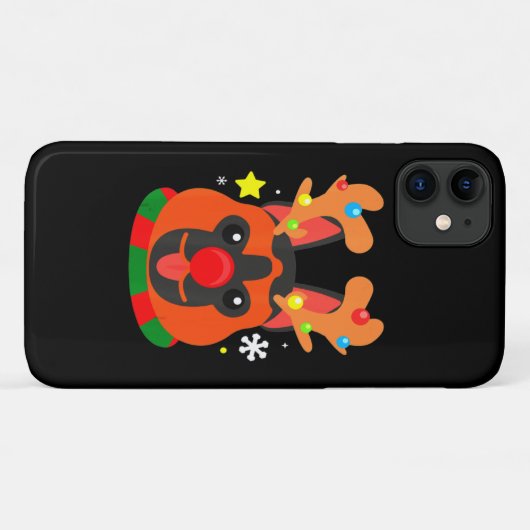 German Shepherd Cute Christmas Case-Mate iPhoneケース (裏面(横))