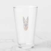 German Shepherd Cute Puppy Dog (4) タンブラーグラス (裏面)