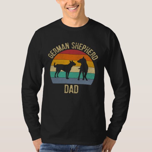 German Shepherd Dad Dog Father s Day Matching Par Tシャツ (正面)