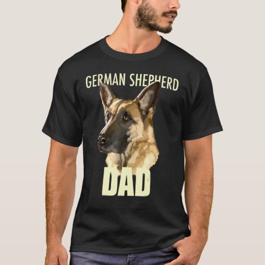 German Shepherd Dad Dog Tee Tシャツ (正面)