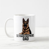 german shepherd dad german shepher lover dog cofee コーヒーマグカップ (左)