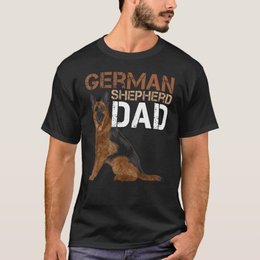 German Shepherd Dad Owner Shepard German Dog Dog Tシャツ (正面)