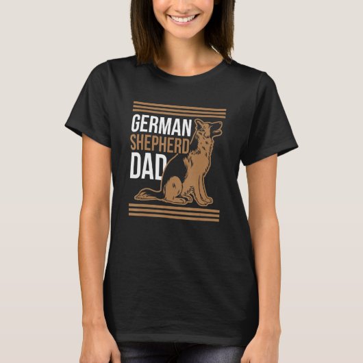 German Shepherd Dad Pet German Sheperd Dog Cute  F Tシャツ (正面)