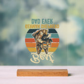 German Shepherd Dad Vintage Sunset Shirt Design アクリルサイン (ニュートラル)