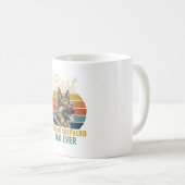 German Shepherd Dad Vintage Sunset Shirt Design コーヒーマグカップ (正面右)