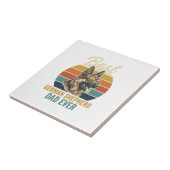 German Shepherd Dad Vintage Sunset Shirt Design タイル (側面)