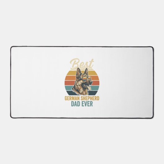 German Shepherd Dad Vintage Sunset Shirt Design デスクマット (正面)
