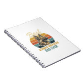 German Shepherd Dad Vintage Sunset Shirt Design ノートブック (右側)