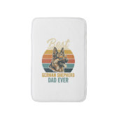 German Shepherd Dad Vintage Sunset Shirt Design バスマット (正面縦)