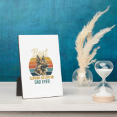 German Shepherd Dad Vintage Sunset Shirt Design フォトプラーク (側面)