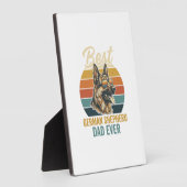 German Shepherd Dad Vintage Sunset Shirt Design フォトプラーク (側面)