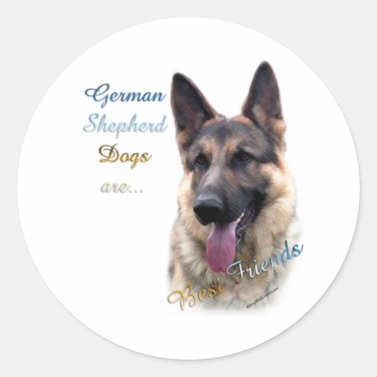 German Shepherd Dog 最高の Friend 2 – シール (正面)