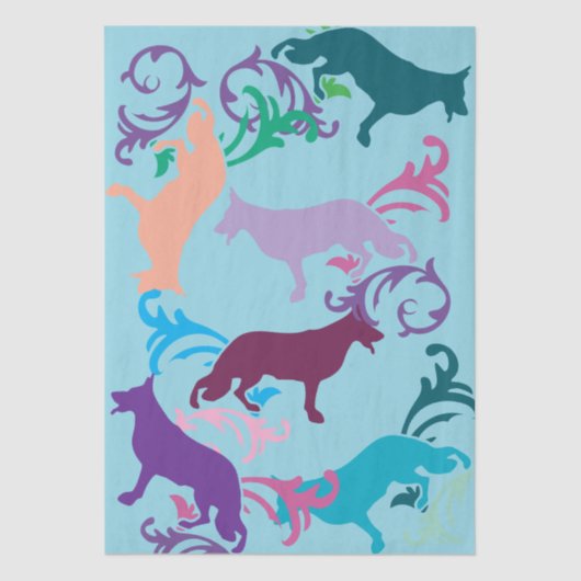 German Shepherd Dog  薄葉紙 (正面)