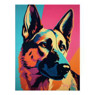 German Shepherd Dog 001 - Bruno Pokopen ポスター