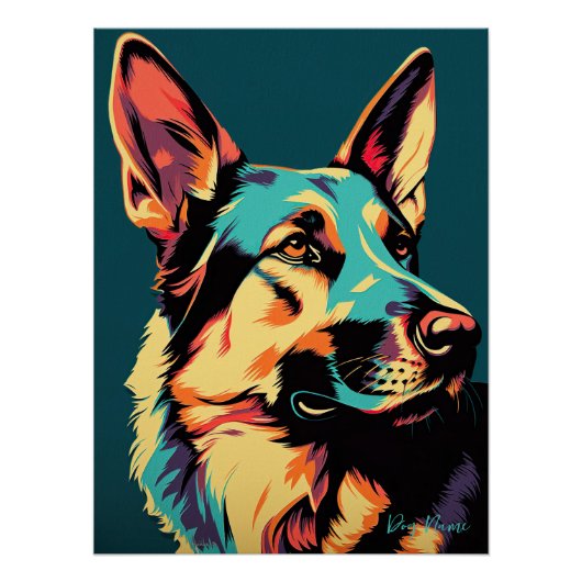 German Shepherd Dog 002 - Bruno Pokopen ポスター (正面)