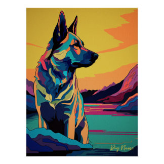 German Shepherd Dog 003 - Bruno Pokopen ポスター