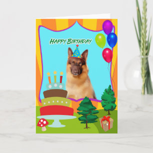 German Shepherd Dog Birthday カード