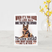 German Shepherd Dog Breed When It´s Too Hard To Lo カード (黄色い花)