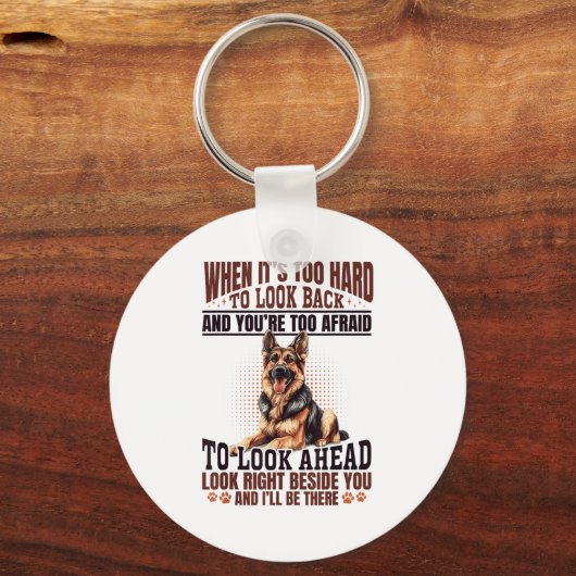 German Shepherd Dog Breed When It´s Too Hard To Lo キーホルダー (正面)