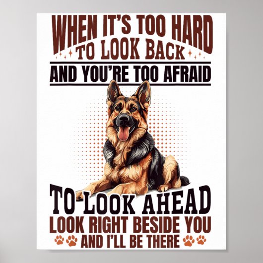 German Shepherd Dog Breed When It´s Too Hard To Lo ポスター (正面)