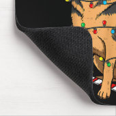 German Shepherd Dog Christmas Lights Xmas Pet Dog  マウスパッド (コーナー)