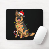 German Shepherd Dog Christmas Lights Xmas Pet Dog  マウスパッド (マウス)