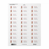 German Shepherd Dog Christmas Return Address Label ラベル (フルシート)