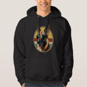 German Shepherd Dog Costume Outfit Mom Dad Raglan  パーカ (正面)