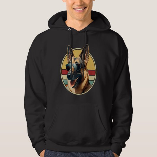 German Shepherd Dog Costume Outfit Mom Dad Raglan  パーカ (正面)