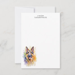 German Shepherd Dog Customizable Thank ノートカード