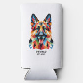 German Shepherd Dog Dad Established Date スリム缶クーラー (裏面)