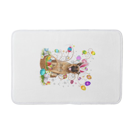 German Shepherd Dog Easter Egg Hunting Basket East バスマット (正面)