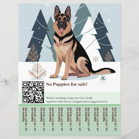 German Shepherd Dog Flyer  チラシ (正面)