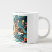 German Shepherd Dog gentleman vintage  ジャンボコーヒーマグカップ (右)