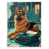 German Shepherd Dog gentleman vintage  ノートブック (正面)