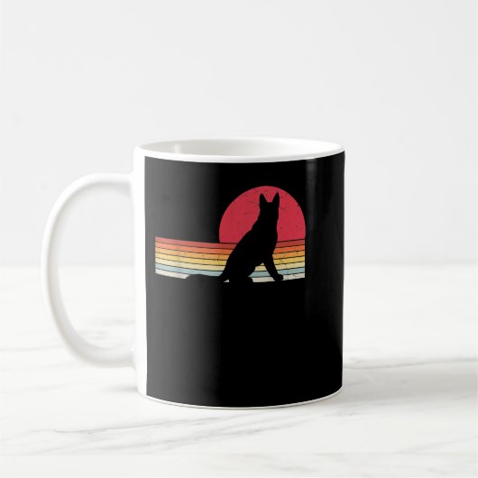 German shepherd dog gift for dog lover コーヒーマグカップ (左)