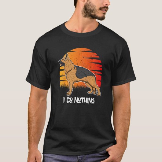 German Shepherd Dog Gsd Sunset 15 Tシャツ (正面)