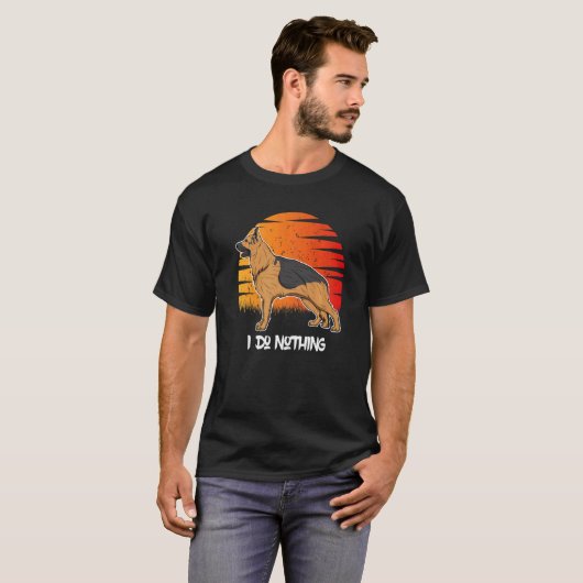 German Shepherd Dog Gsd Sunset 15 Tシャツ (正面フル)