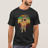 German Shepherd Dog Gsd Sunset  8 Tシャツ (正面)