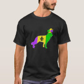 German Shepherd Dog Mardi Gras Carnivals Funny Pup Tシャツ (正面)