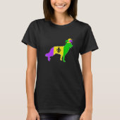 German Shepherd Dog Mardi Gras Carnivals Funny Pup Tシャツ (正面)