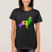 German Shepherd Dog Mardi Gras Carnivals Funny Pup Tシャツ (正面)
