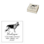 German Shepherd Dog Modern Return Address ラバースタンプ (押印)