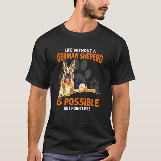 German Shepherd Dog Owner Animal Graphic Tシャツ (正面)