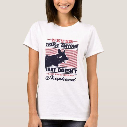 german shepherd dog owner gift tシャツ (正面)