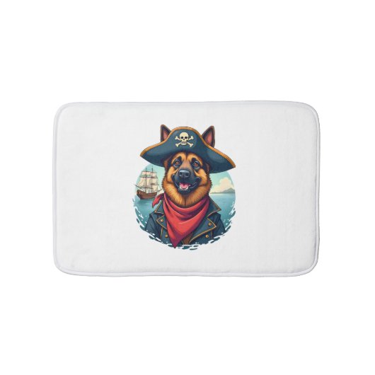 German Shepherd Dog Pirate Copy バスマット (正面)