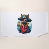German Shepherd Dog Pirate Copy ビーチタオル (正面)